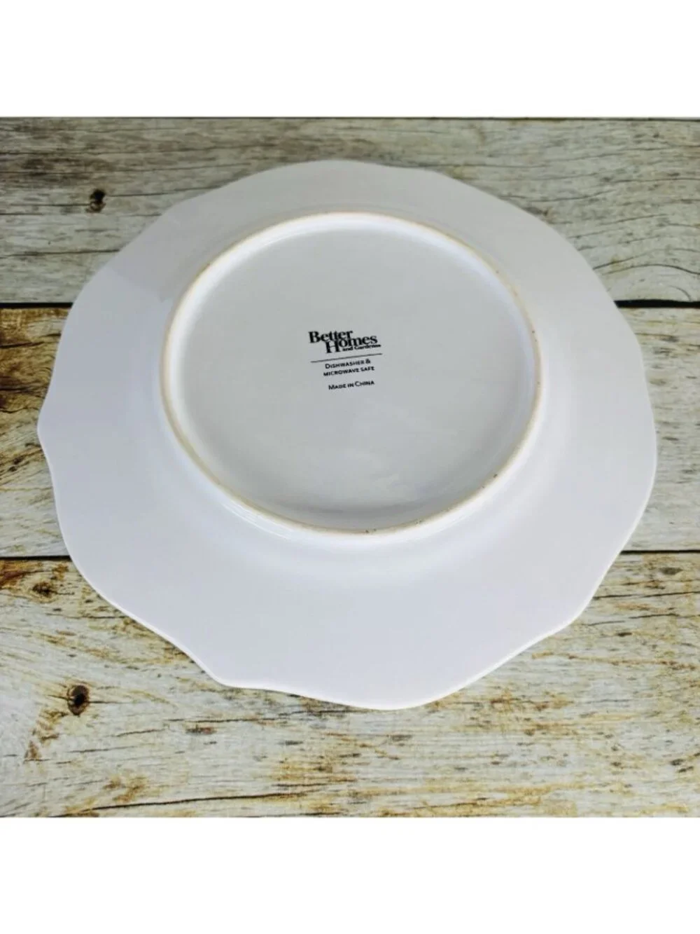 Better Homes And Gardens SUMMERDALE ROSE WHITE Stoneware Lunch Salad Plate Set 4
